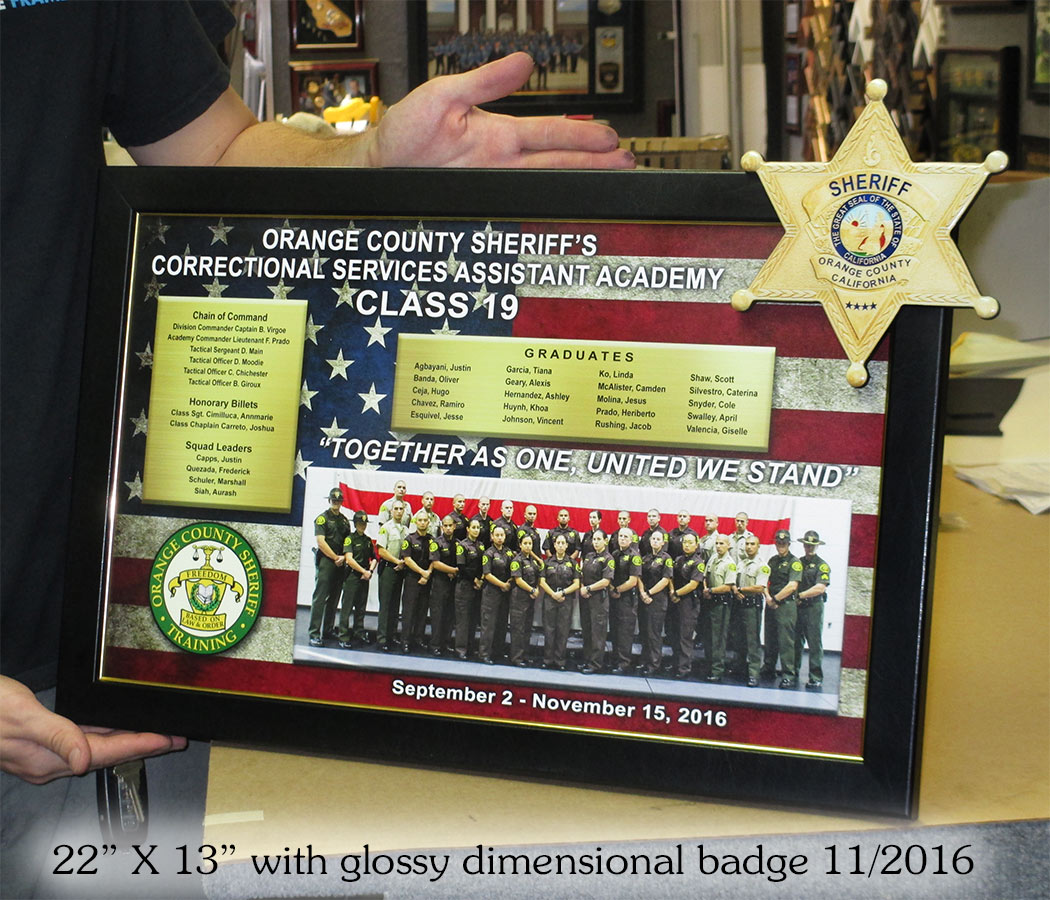 Orange County Sheriff's Academy
          - Class 19 presentation from Badge Frame