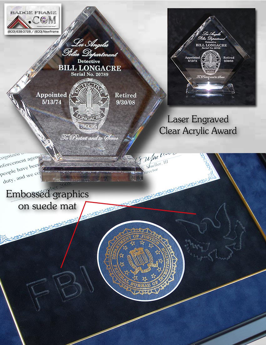 Clear acrylic custom
          award