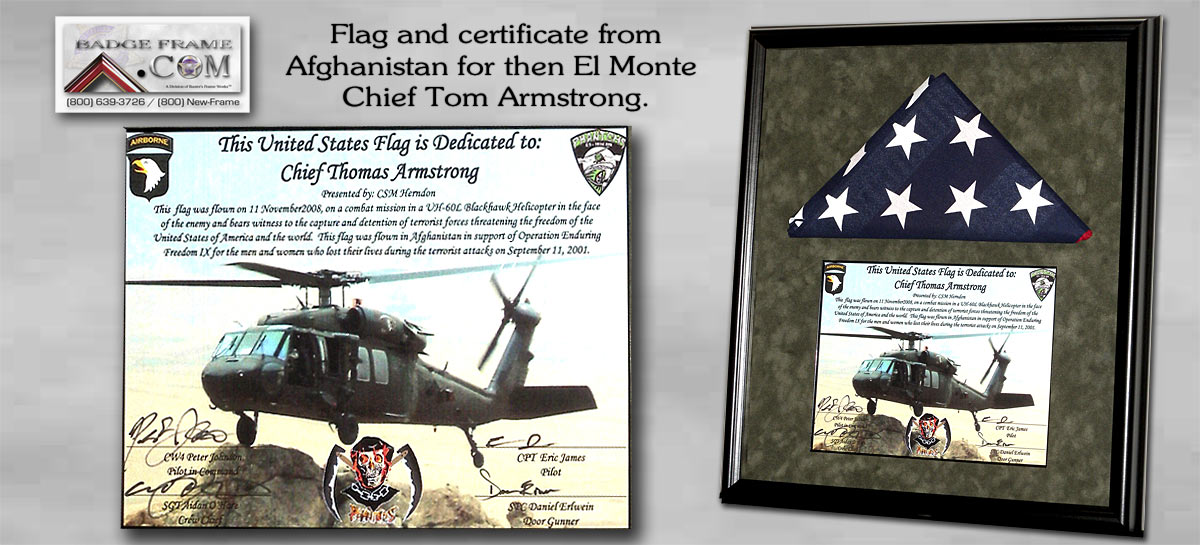 Afghanistan Mission Flag
            with cert