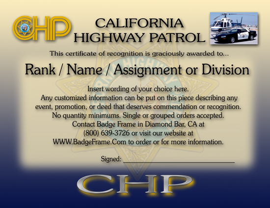 CHP Cert.