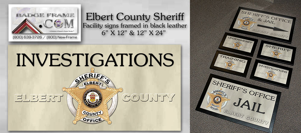 Elbert County Sheriff -
              Signs