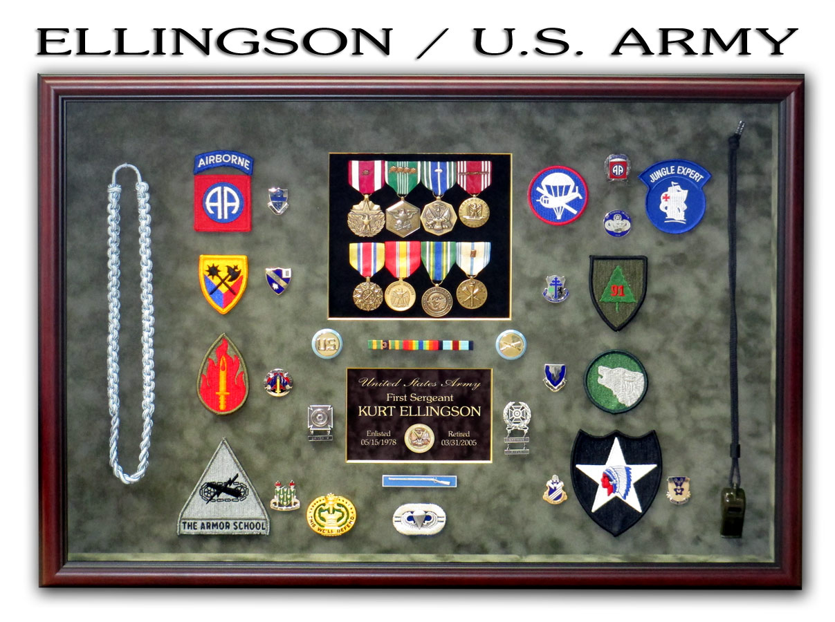 Ellinson - U.S. Army Retirement Shadowbox from Badge Frame