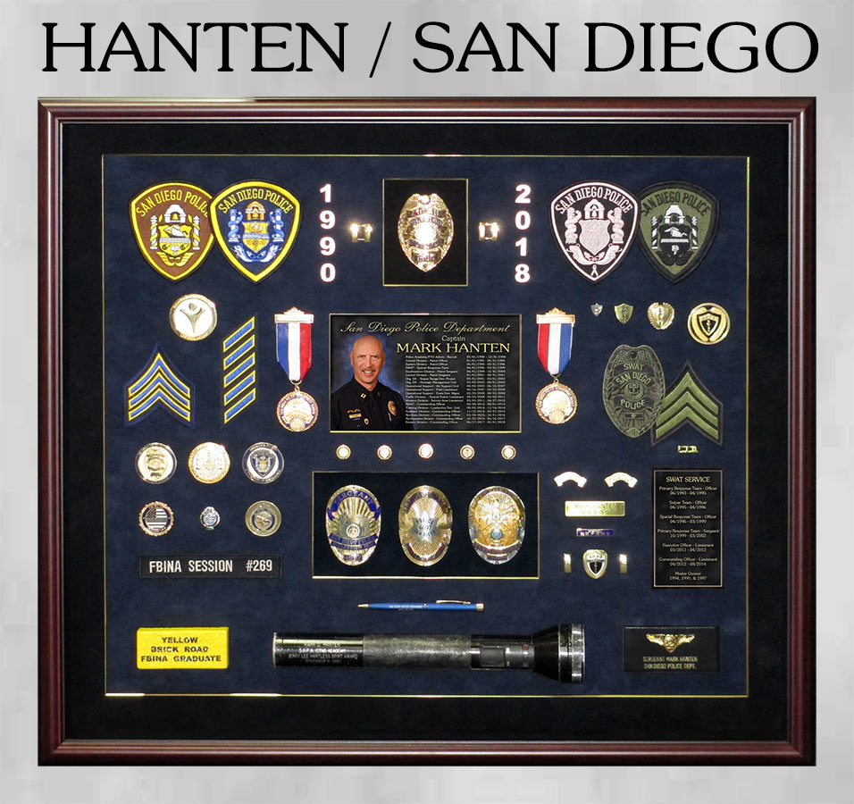 Hanten / San Diego PD Retirement Presentation from Badge Frame