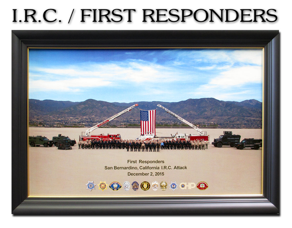 I.R.C. First Responders 2015 framed presentation form Badge Frame