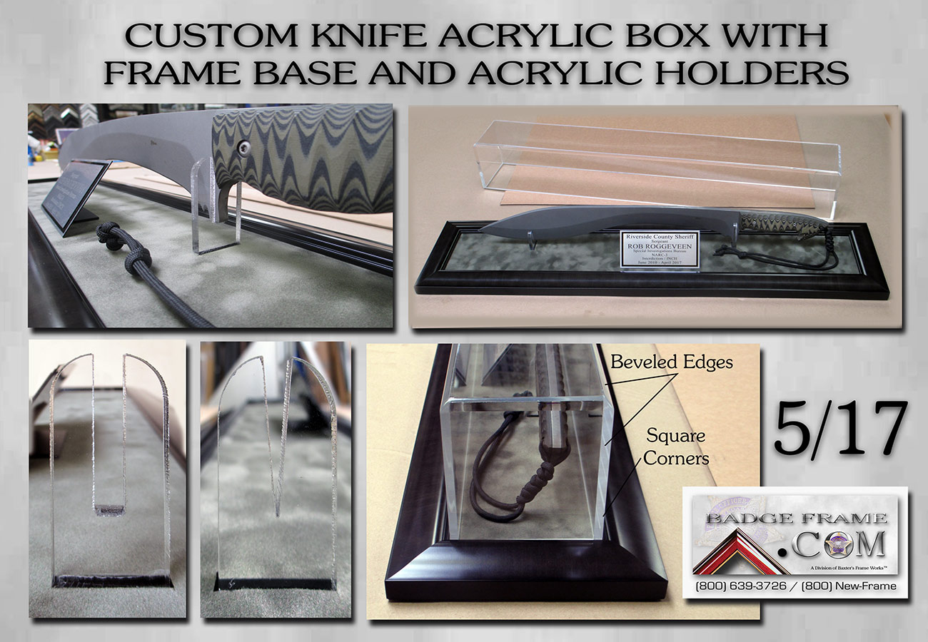 Knife box - Acrylic with holders from
          Badge Frame