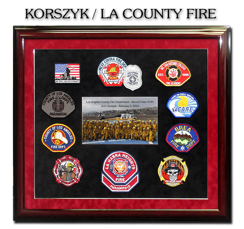 Korszyk / LA County Fire Academy
          Class 141 / Badge Frame Patch Collection