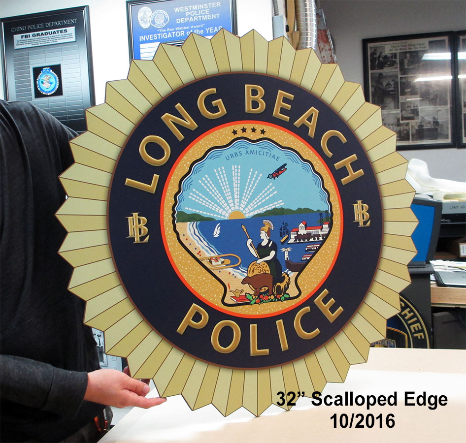 Lon Beach PD - Seal from Badge Frame