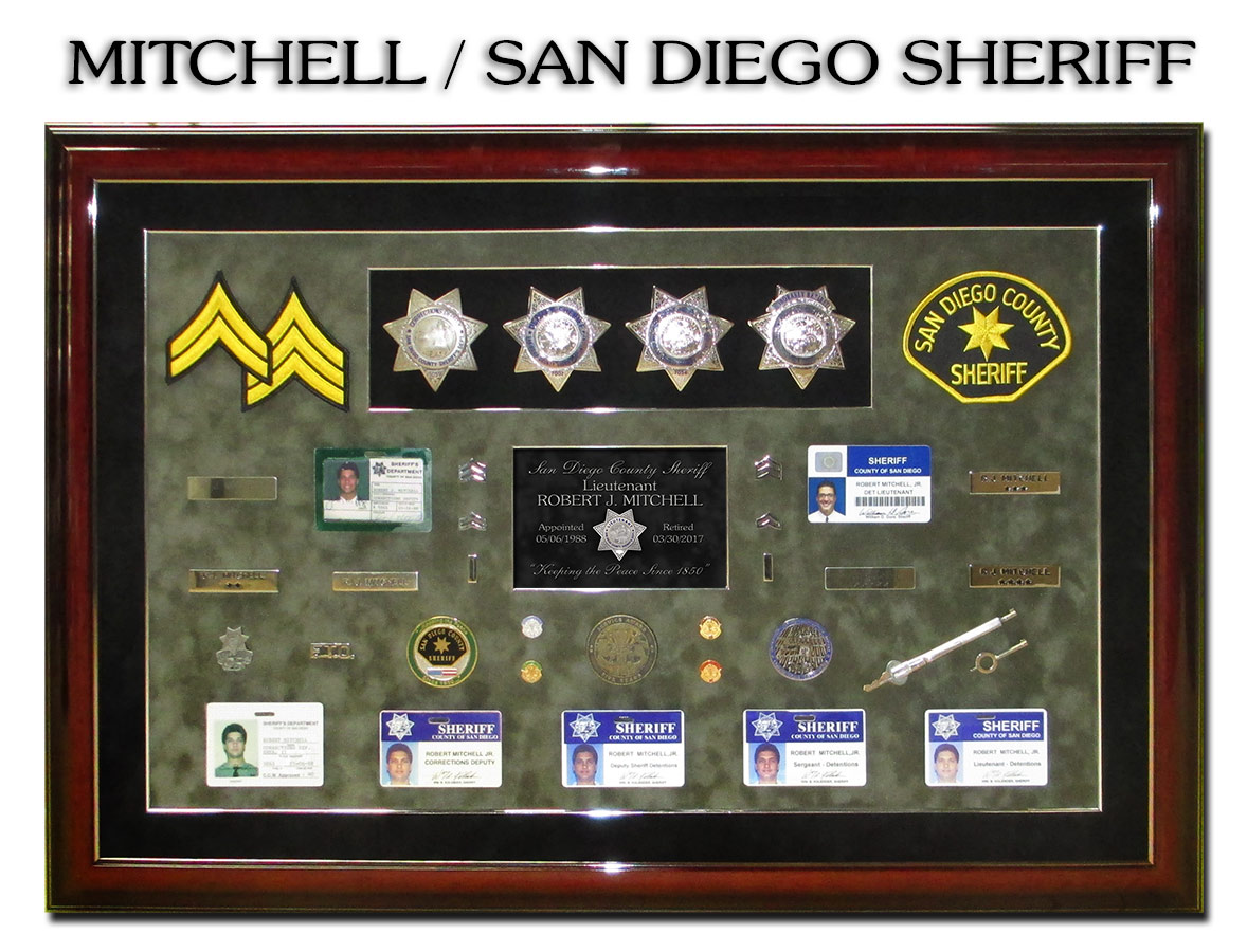 Mitchell - San Diego Sheriff's Office retirement
          presentation fom Badge Frame