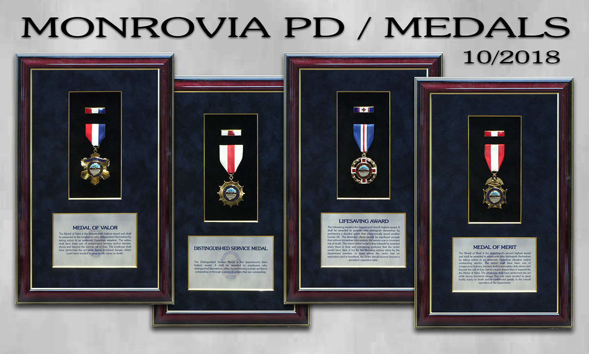 Monrovia PD Medals