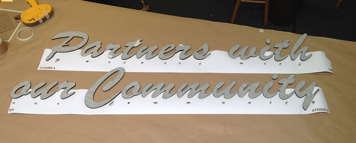 Wall Lettering for Murrieta PD