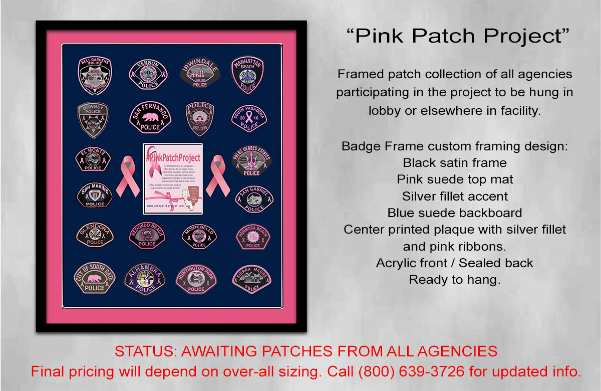 Pink Patch Framing Project from Badge Frame