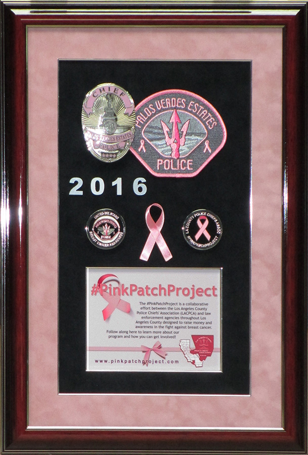 Pink Patch Presentation from Badge Frame