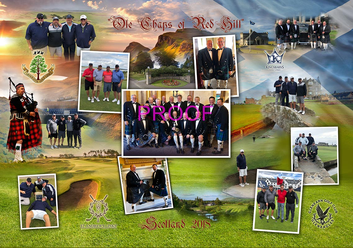 Scotland Golf Collage