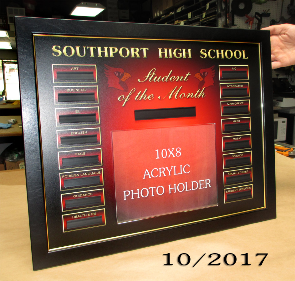 Southport HS -
 Student of the Month from Badge Frame