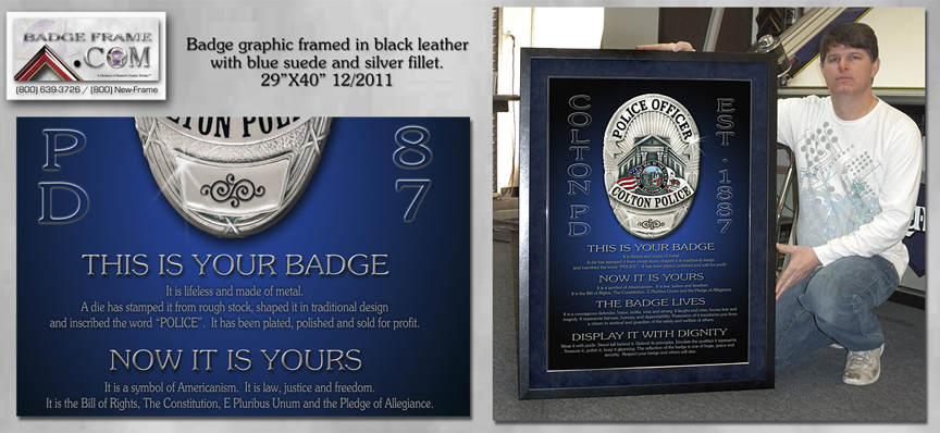 This is
          your badge - Colton PD
