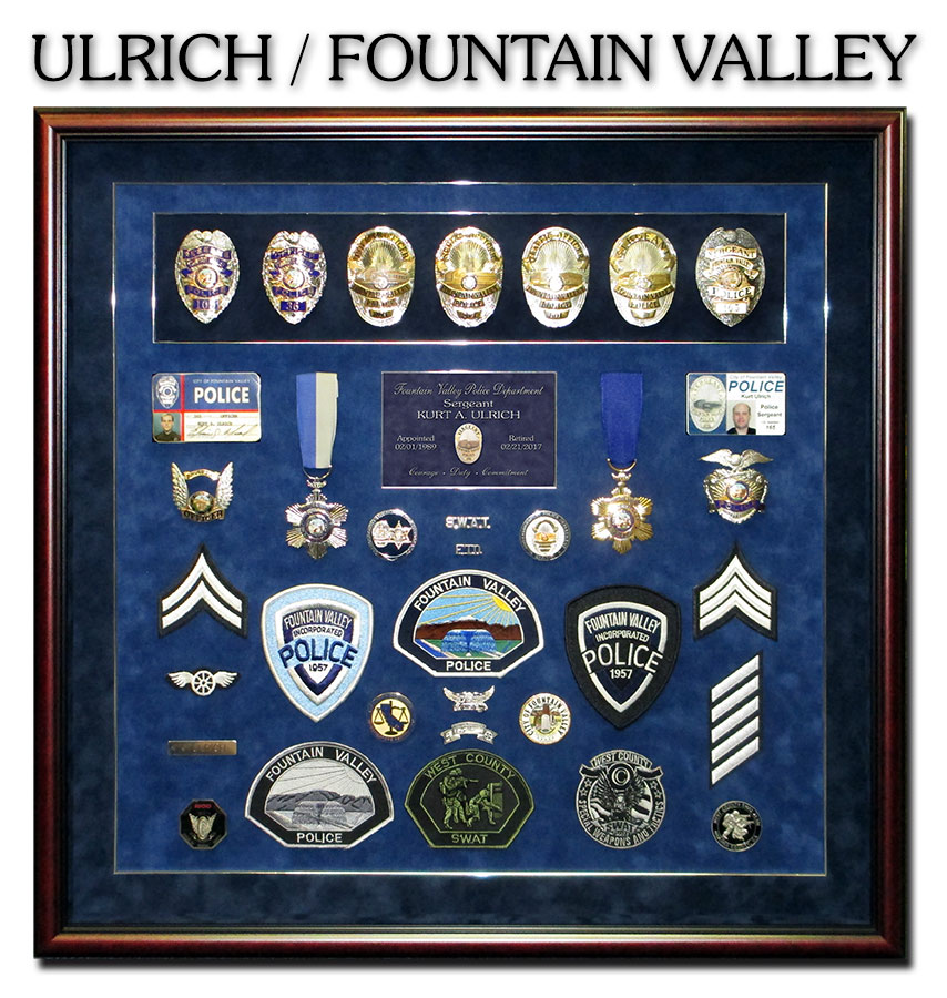 Fountain
            Valley PD - ULRICH Retirement Presentation from Badge Frame