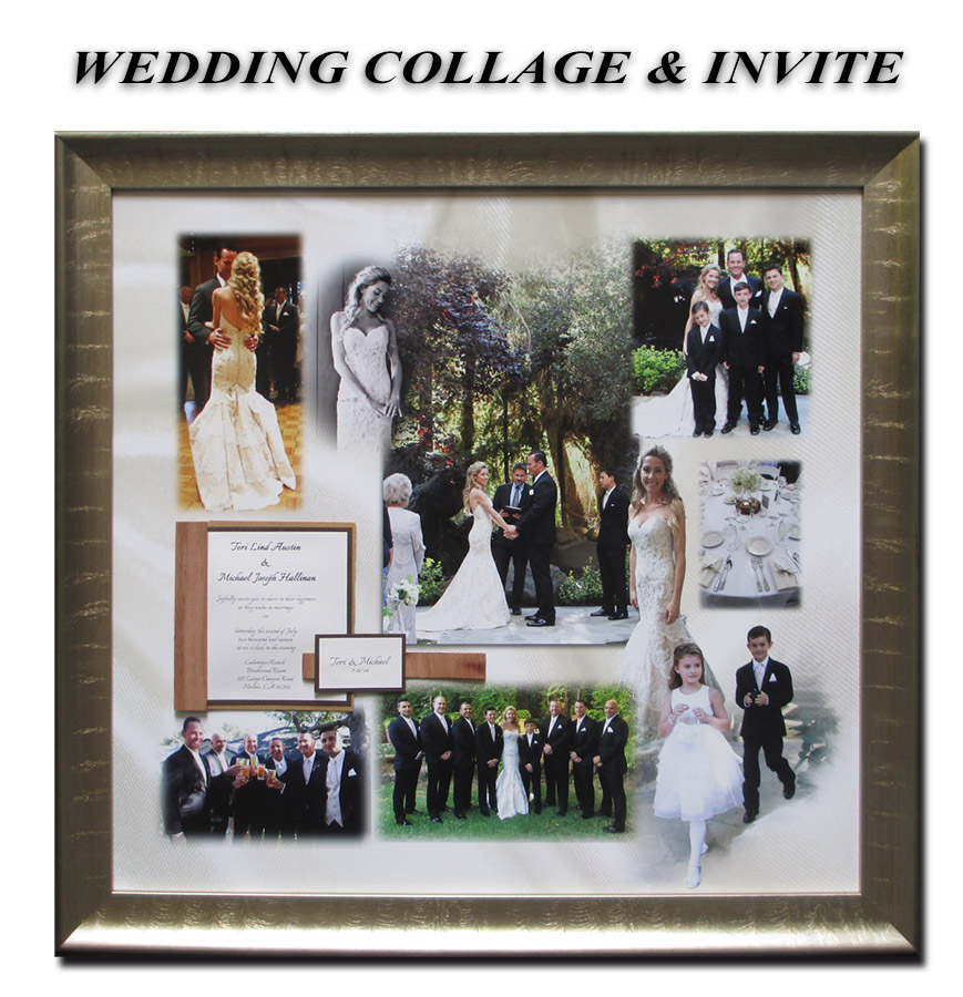 Wedding Collage with invite -
 presentation from Badge Frame