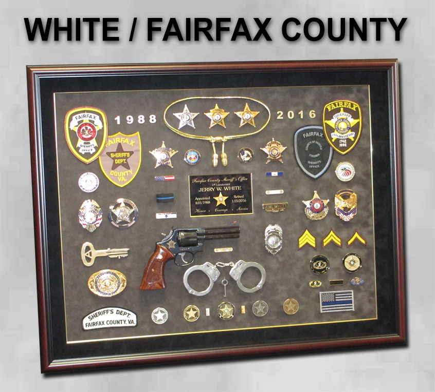 White - Fairfax County
          Sheriff - Retirement Presentation from Badge Frame