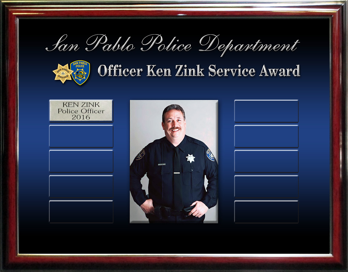 San Pablo
          PD - Ken Zink Award Prepetual Plaque from Badge Frame 11/2016