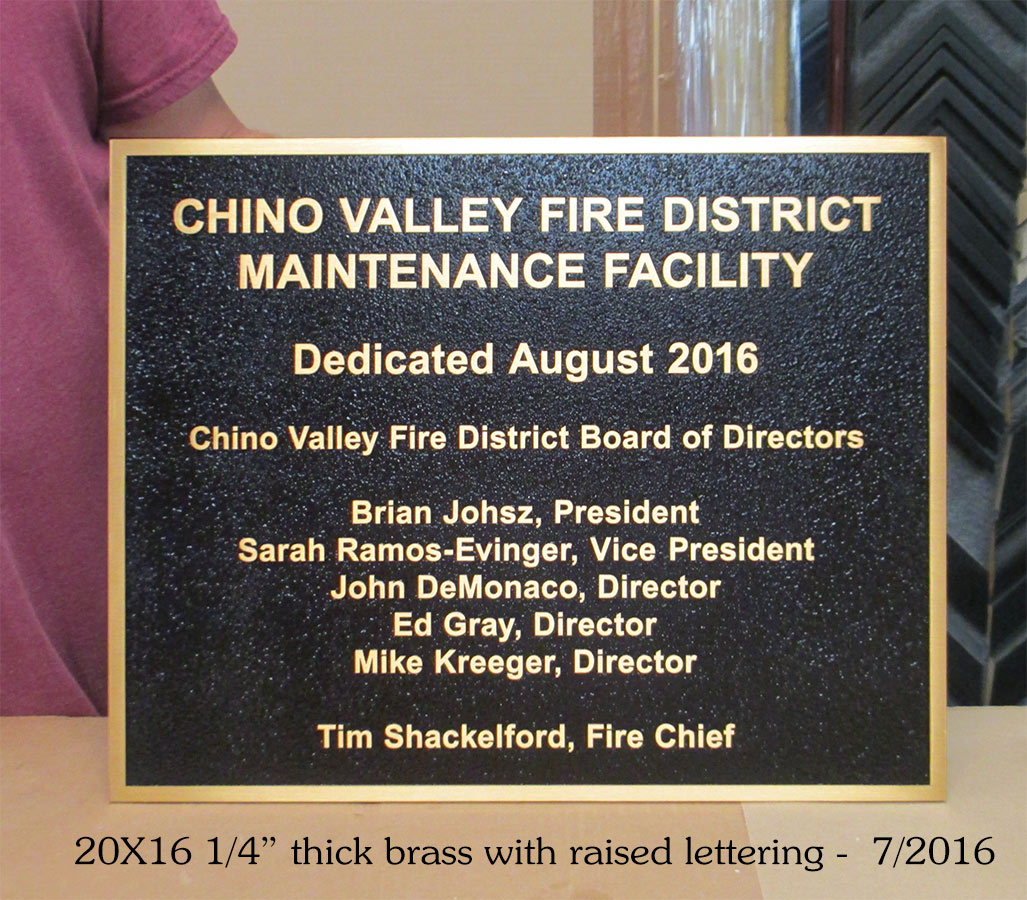 Chino Velley Fire Staion Sign
          from Badge Frame