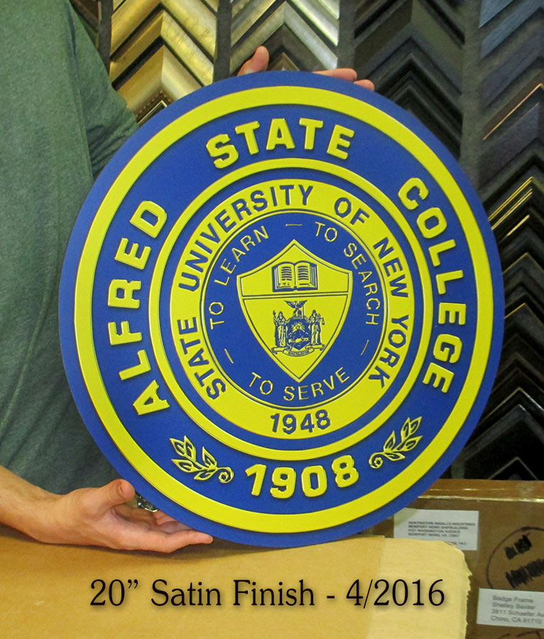 Alfred State University Podium
          Emblem from Badge Frame