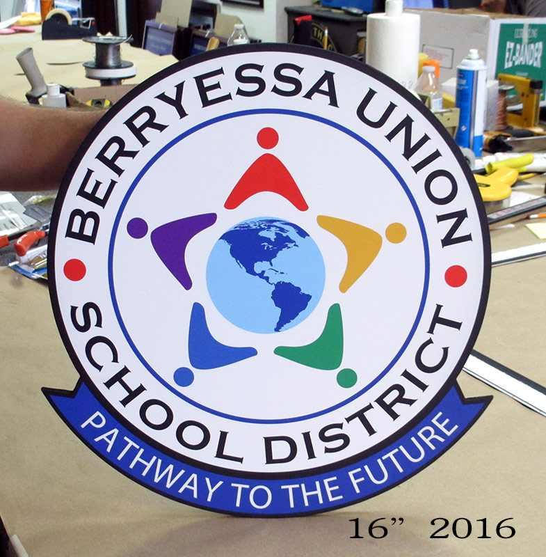 Breeyessa School
 District Emblem from Badge
                  Frame