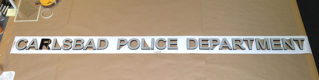 Wall Lettering from Carlsbad PD