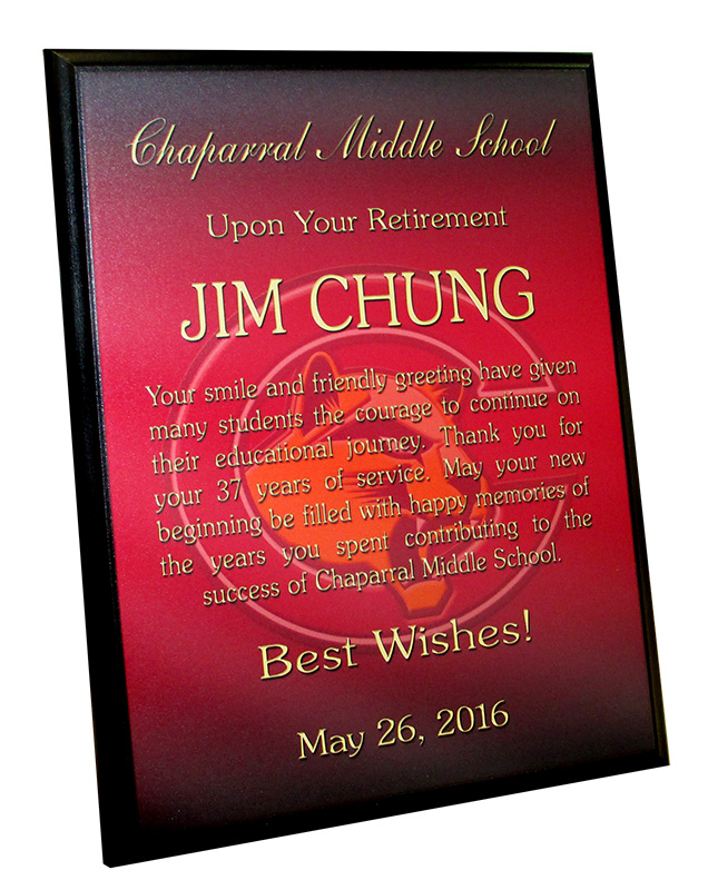 recognition plaque,
              badge frame, chung
