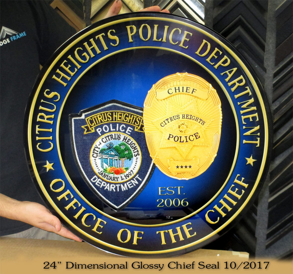 Citrus Heights PD Chief Seal from Badge Frame