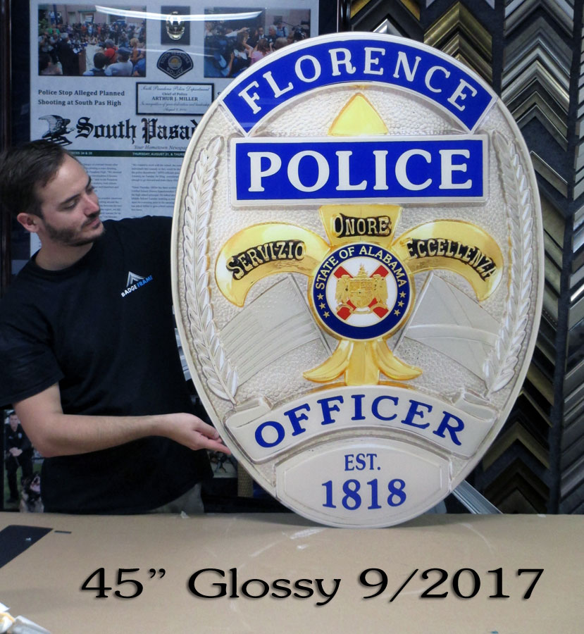 Florance PD - Oversized badge from Badge Frame