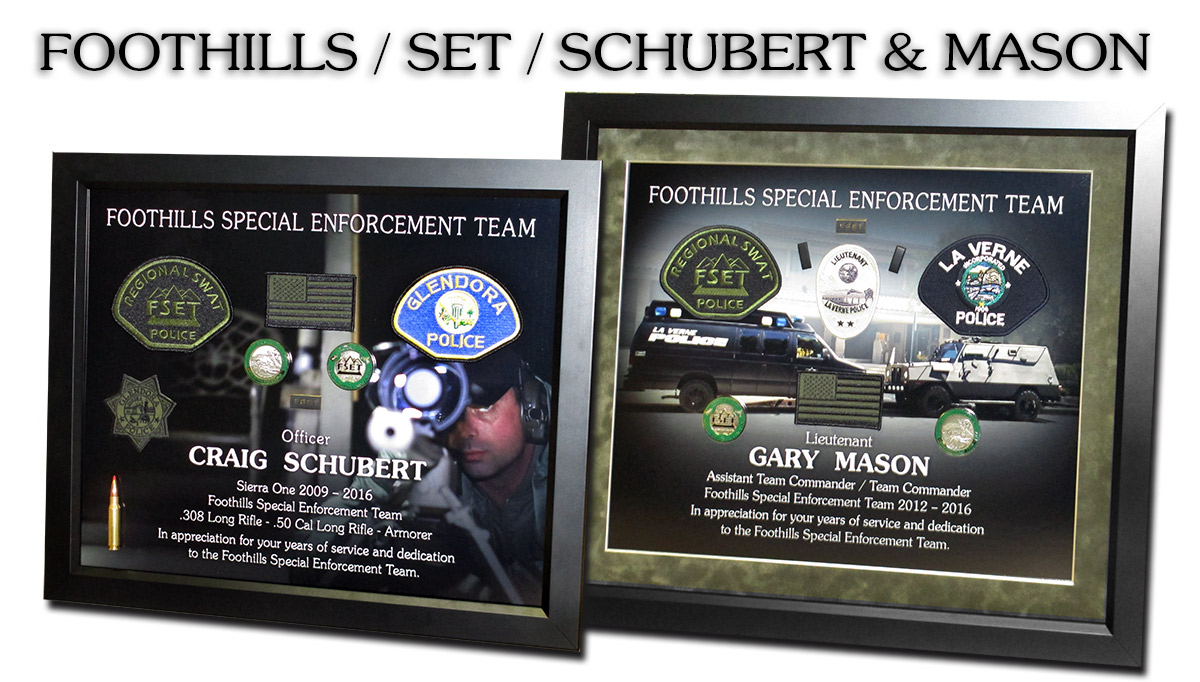 Foothills Special Enforcement Team presentations from
              Badge Frame