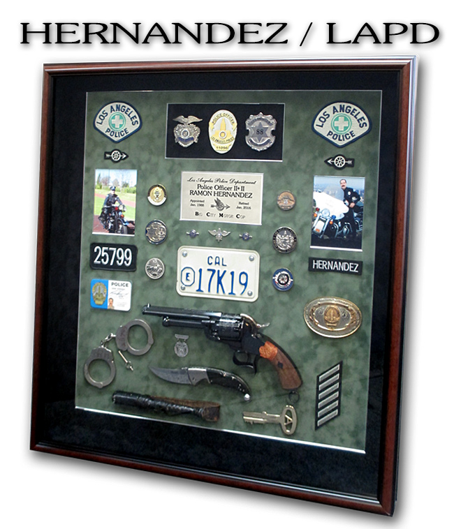 Hernandez - LAPD - Big
            City Motor Cop from Badge Frame