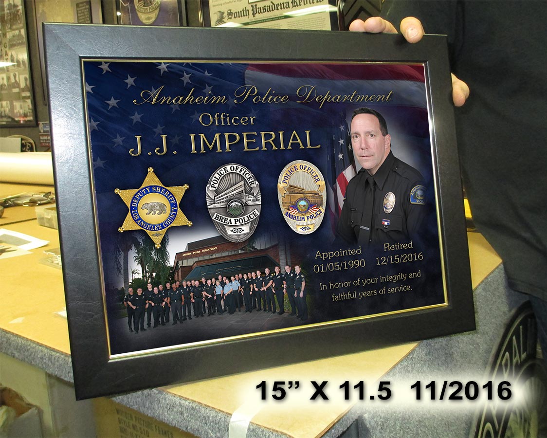 Imperial / Anaheim PD Recognition
          Presentation from Badge Frame