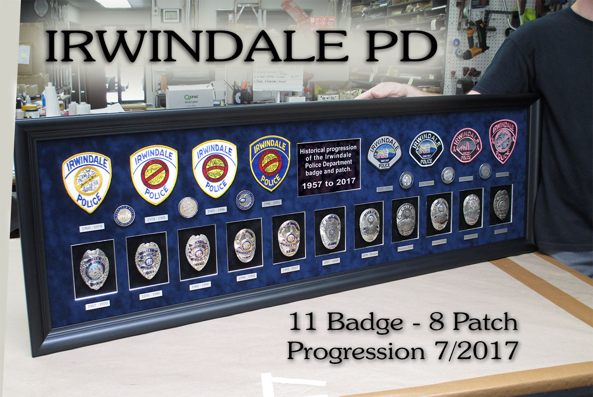 Irwindale PD Badge and Patch
          Progression