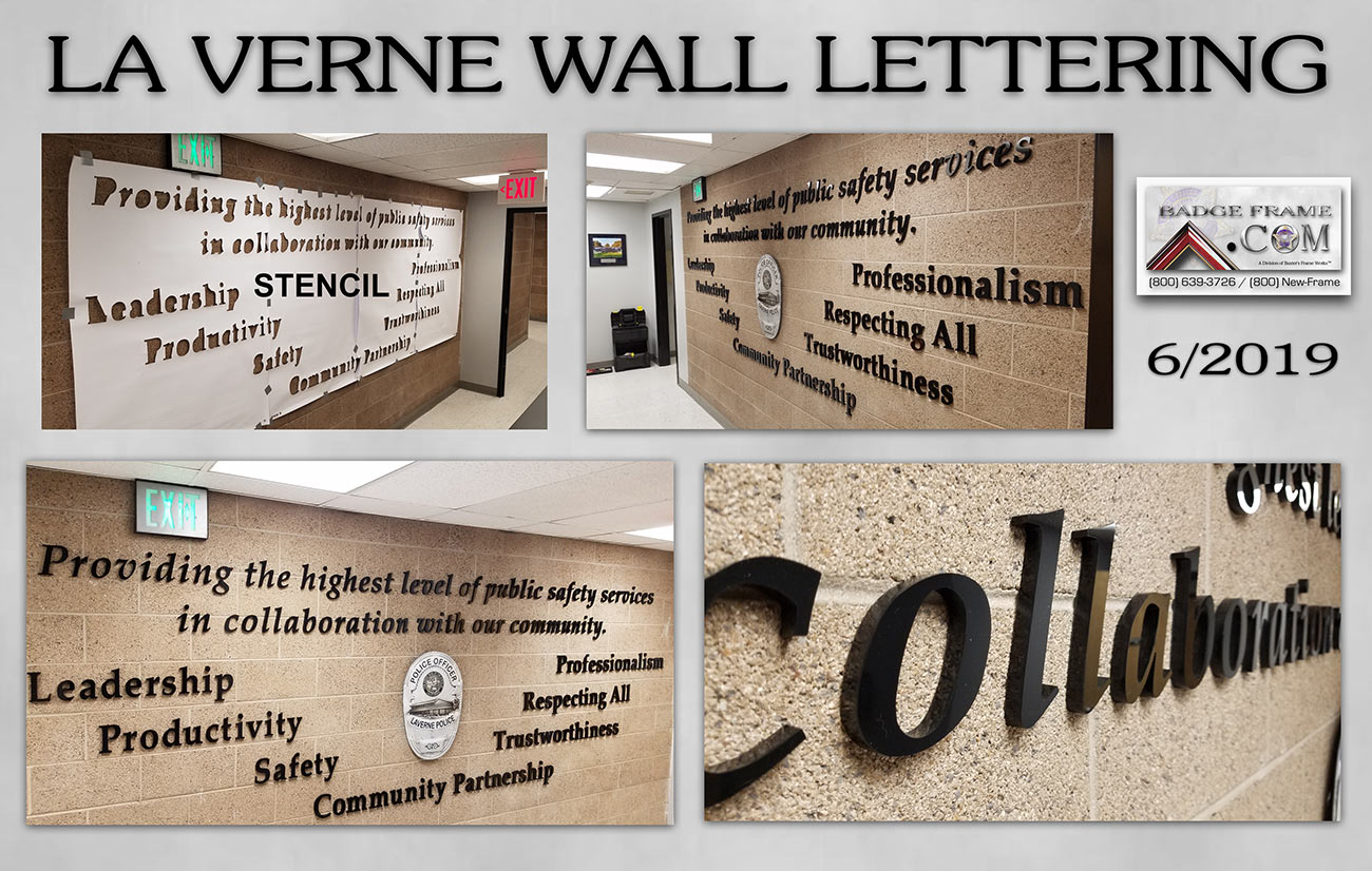 La Verne PD Wall Lettering