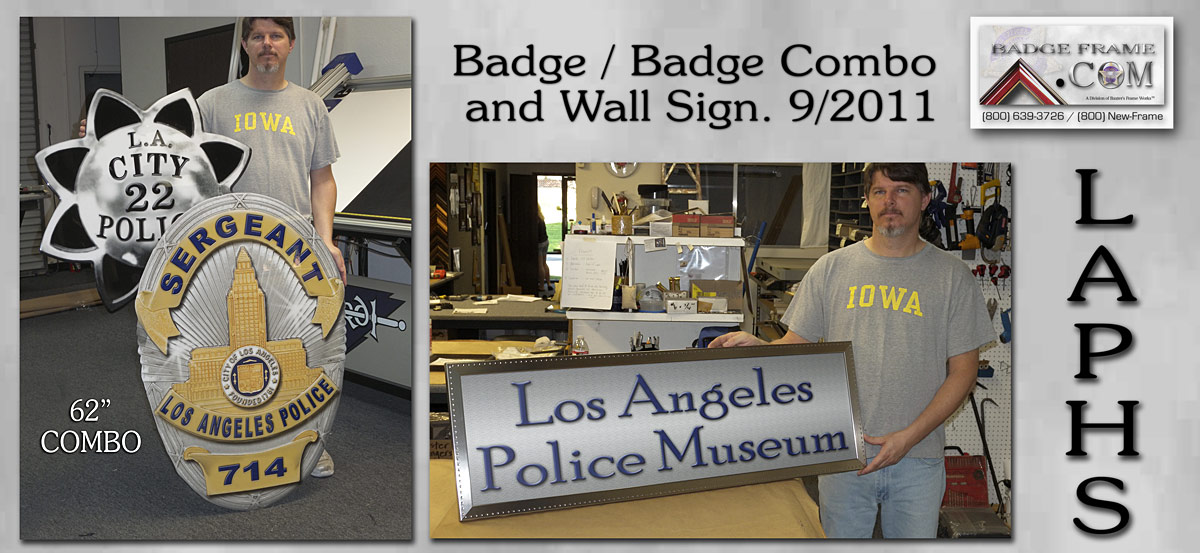 LAPHS - Museum Sign and Badge Combo