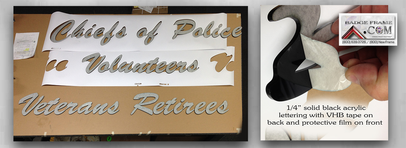 Wall
          lettering from Badge Frame