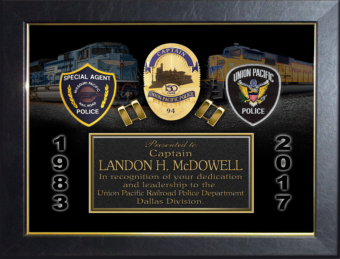 McDowell -
          Union Pacific Retirement Presentation from Badge Frame