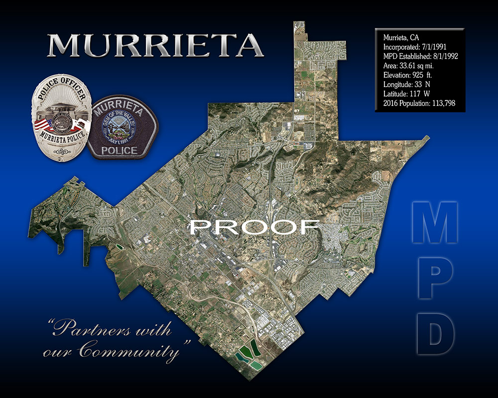 Murrieta PD Boundary View from
          Badge Frame