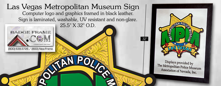 Las Vegas Metropolitan Museum Sign framed
