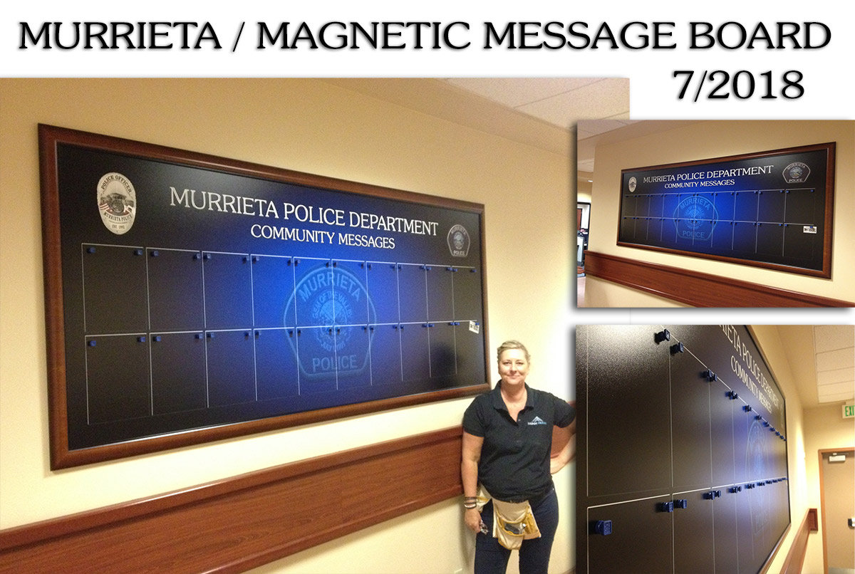 Murrieta PD Magnetic Message Board