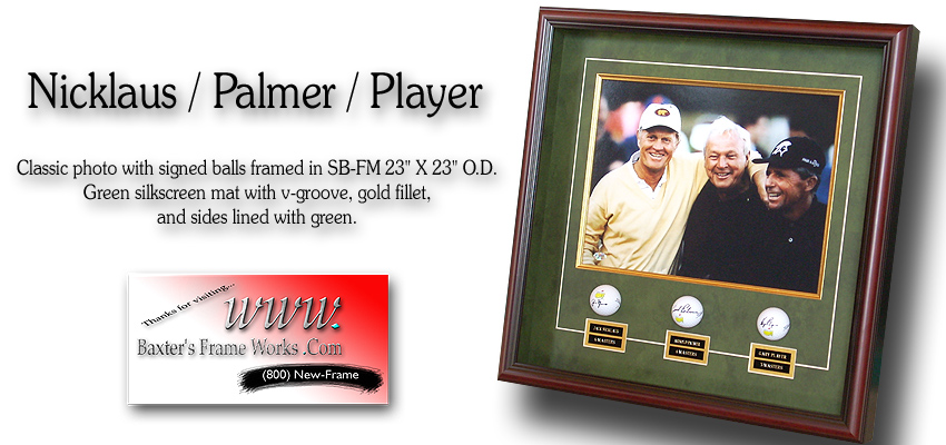 Nicklaus, Palmer & Player signed balls