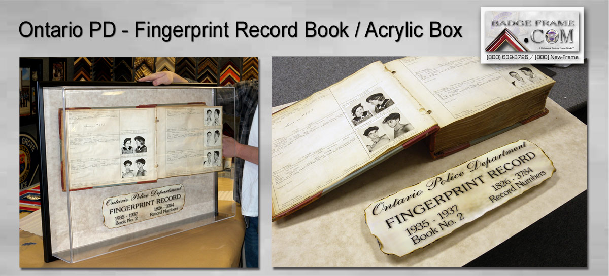 Ontario PD - Fingerprint Book / Acrylic Box