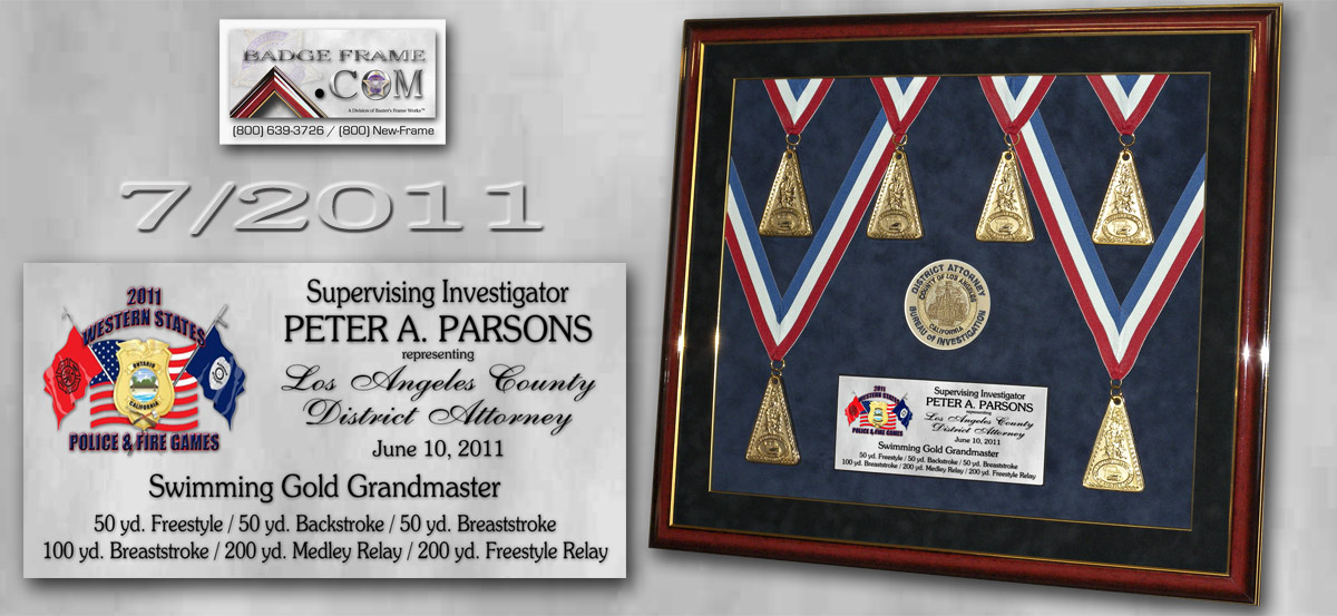 Parsons - Swimming Medals
                                      - L.A. County District Attorney