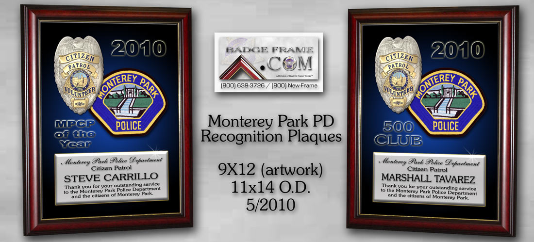 Monterey Park PD -
              Recognition