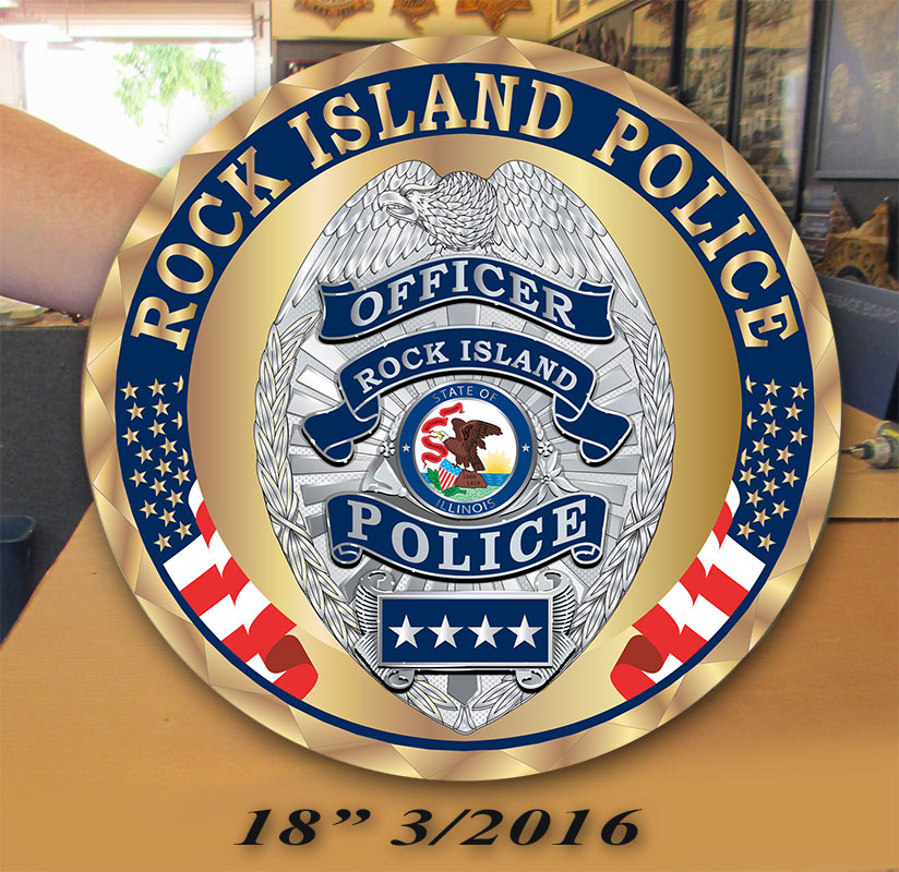 Rock Island Police Department
                  18" Podium Seal