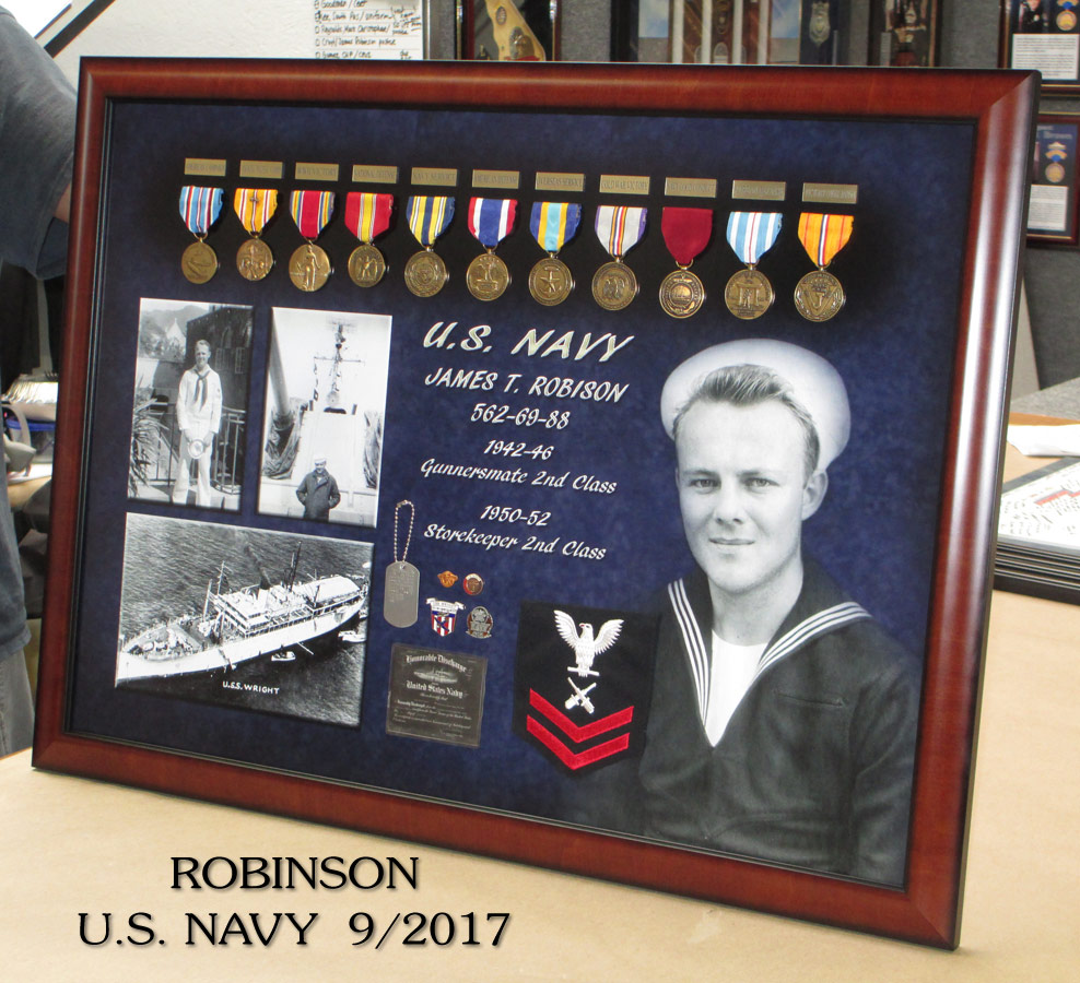 USN - Robinson Career Presentation from Badge Frame