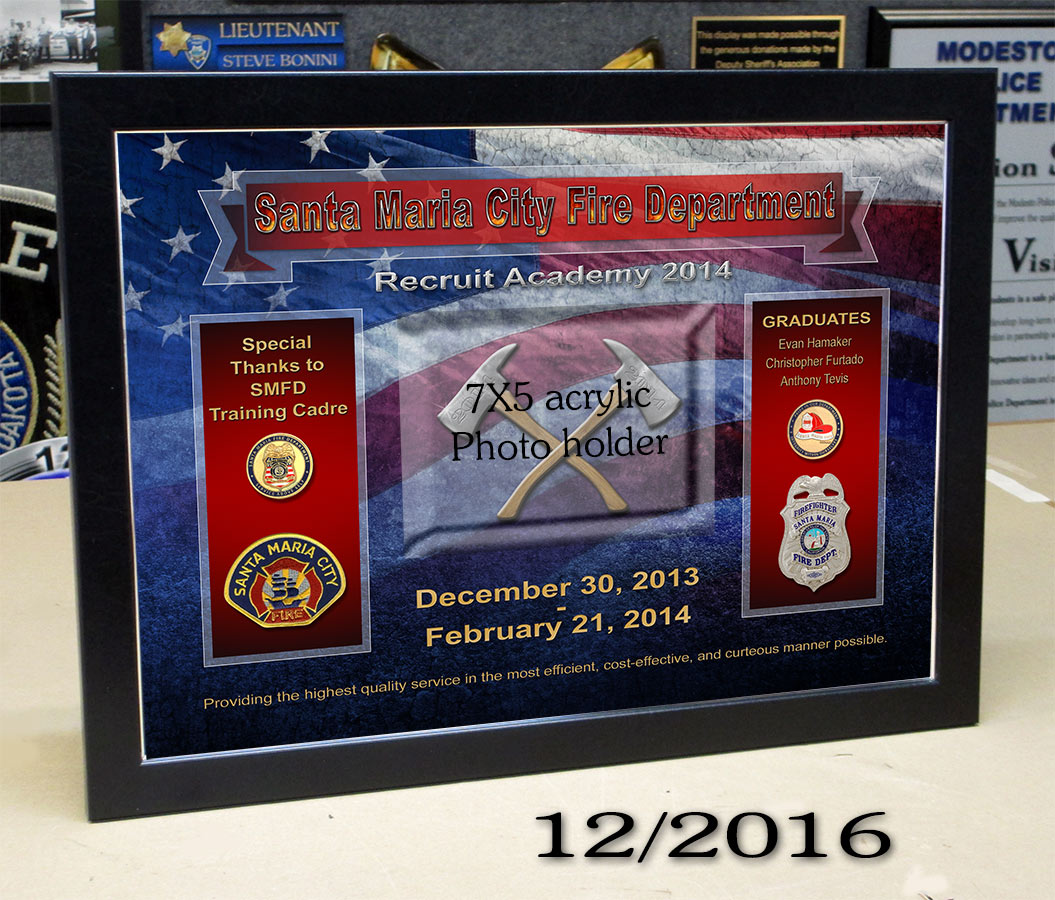 Santa Maria Fire Academy
          presentation from Badge Frame