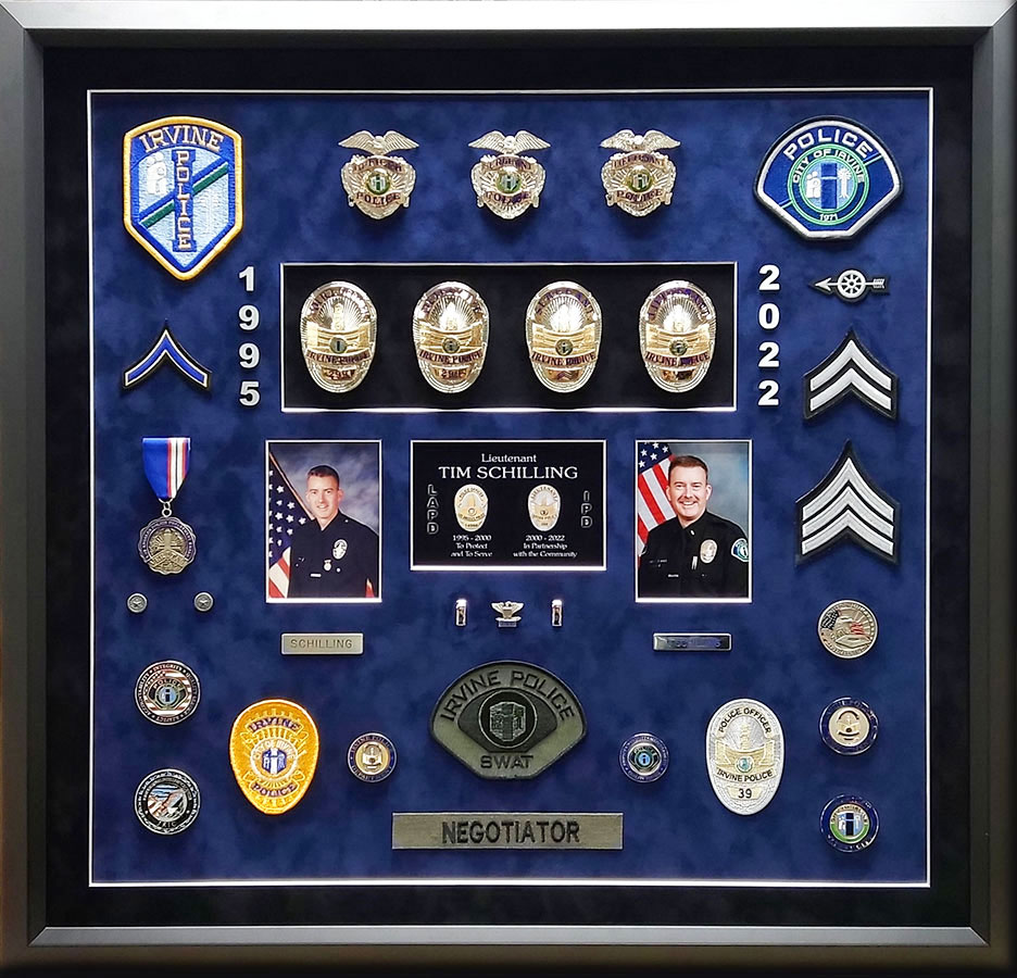 Law Enforcement Thin Blue Line. Personalized Badge Promotion Denver Sheriff Badge Plaque Retirement Gift