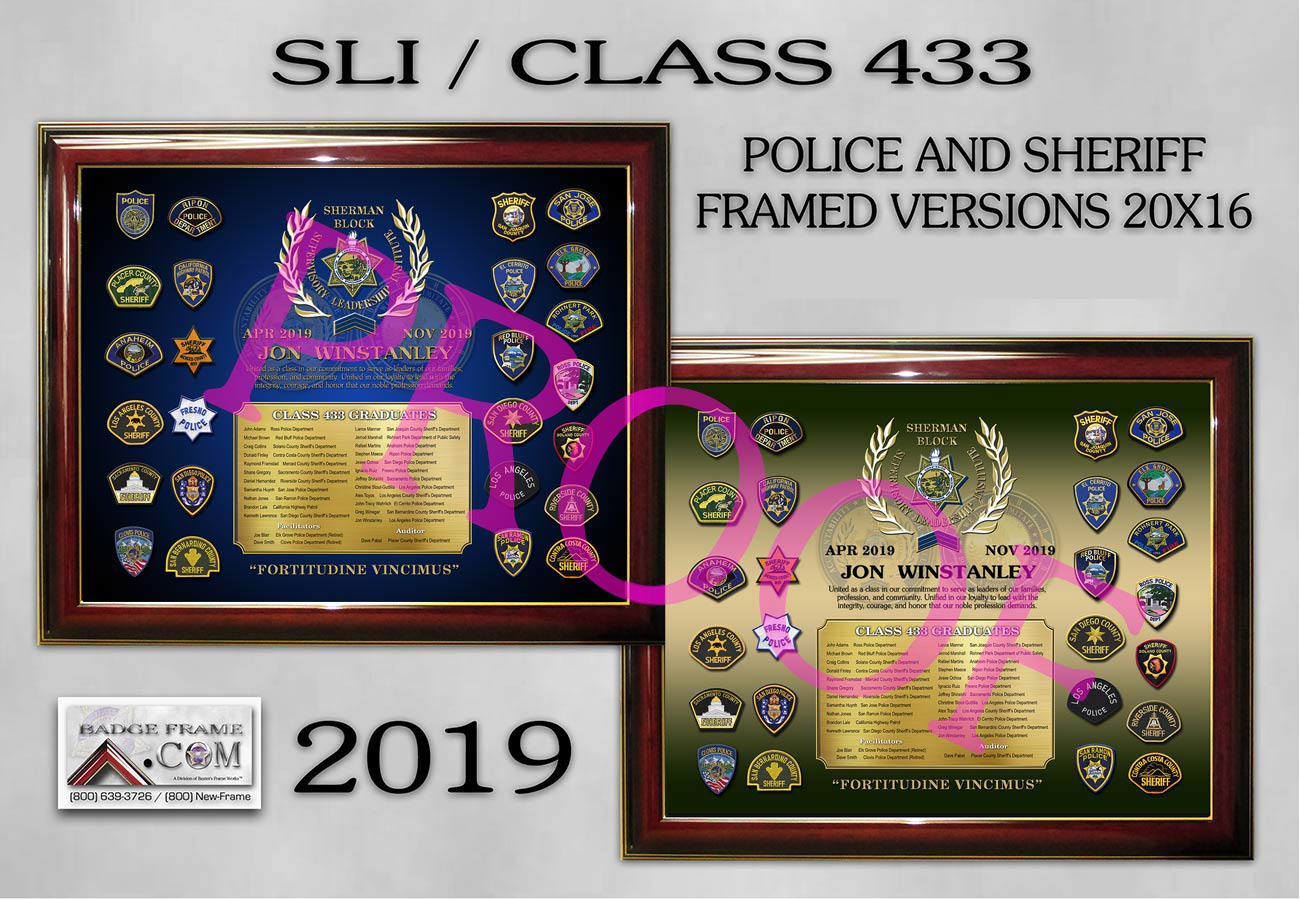 SLI Presentation from Badge Frame for William Hutchinson from Palm Springs PD